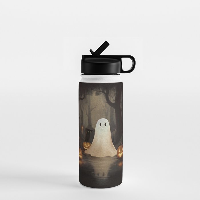 Ghost and Cat Water Bottle Gallery Image 1