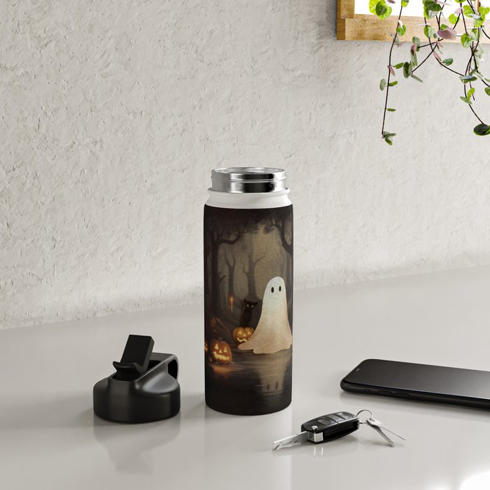 Ghost and Cat Water Bottle Gallery Image 4