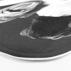 Space Chimp Lives - NASA Moon Flight black and white photograph Bath Mat Gallery Image 3