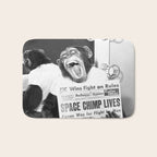 Space Chimp Lives - NASA Moon Flight black and white photograph Bath Mat Gallery Image 1
