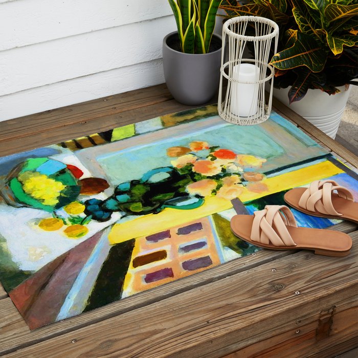 Henri Matisse Roses by the Window Outdoor Rug Gallery Image 2