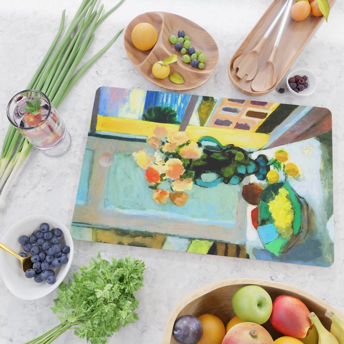 Henri Matisse Roses by the Window Cutting Board Gallery Image 2