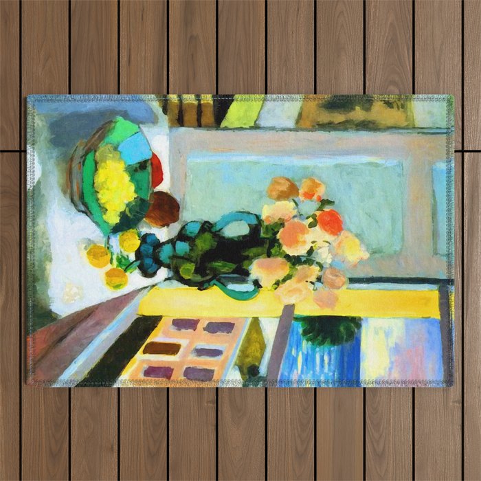Henri Matisse Roses by the Window Outdoor Rug Gallery Image 1