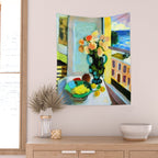 Henri Matisse Roses by the Window Wall Tapestry Gallery Image 2