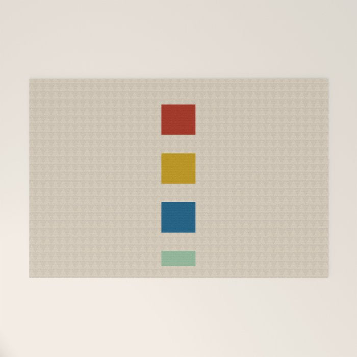 four elements II tweed and primary colors Welcome Mat Gallery Image 1