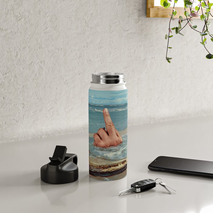 Fish Fingers - Rude catch of the day Water Bottle Gallery Image 4