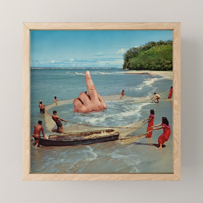 Fish Fingers - Rude catch of the day Mini Art Print Gallery Image 1