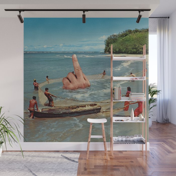 Fish Fingers - Rude catch of the day Wall Mural Gallery Image 1