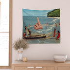 Fish Fingers - Rude catch of the day Wall Tapestry Gallery Image 2