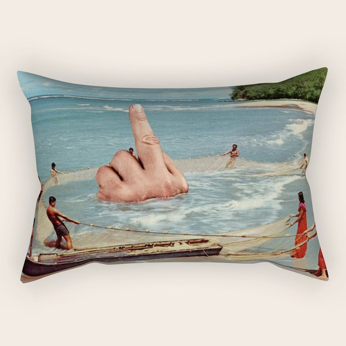 Fish Fingers - Rude catch of the day Rectangular Pillow Gallery Image 1