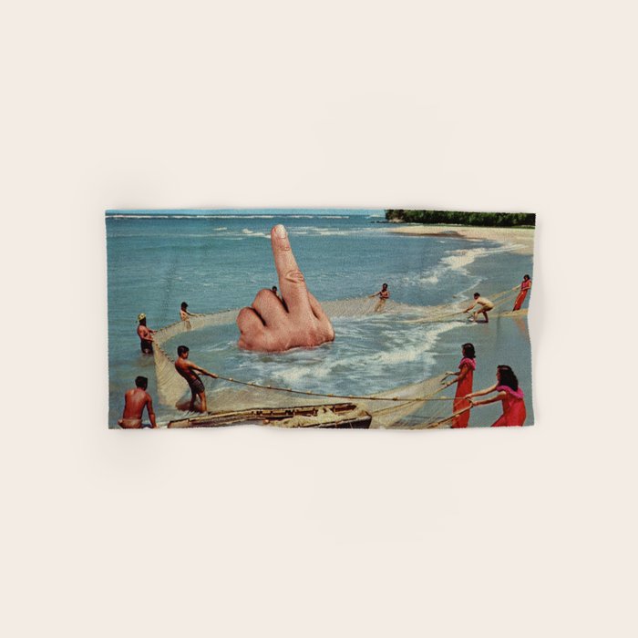 Fish Fingers - Rude catch of the day Bath Towel Gallery Image 1