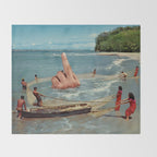 Fish Fingers - Rude catch of the day Throw Blanket Gallery Image 2