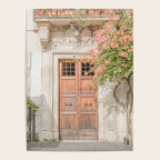 Floral Entry In Rome | Front Door Collection Travel Photography Art Print | Pink Summer Flowers In Italy Poster Gallery Image 4