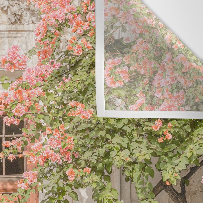 Floral Entry In Rome | Front Door Collection Travel Photography Art Print | Pink Summer Flowers In Italy Wall Tapestry Gallery Image 3