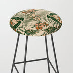 Whiskey & Lyrics Pattern Featuring A Pinup Girl Playing Guitar, Peach Cream Version Stool Gallery Image 2