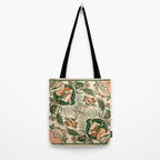 Whiskey & Lyrics Pattern Featuring A Pinup Girl Playing Guitar, Peach Cream Version Tote Bag Gallery Image 2