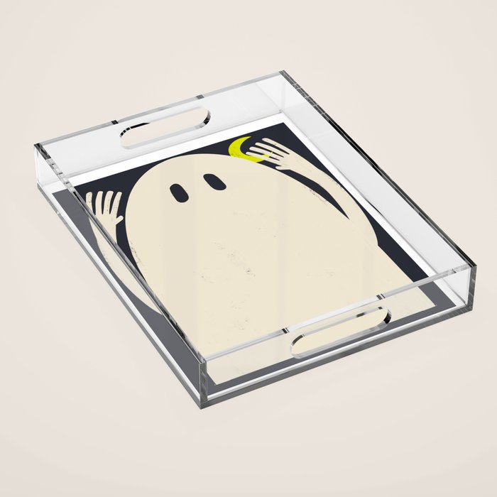 Graphic Hallows Ghost Acrylic Tray Gallery Image 1