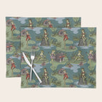 Vintage Pin-Up Girl Frogs Placemat Gallery Image 1