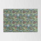 Vintage Pin-Up Girl Frogs Rug Gallery Image 2