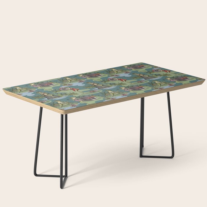 Vintage Pin-Up Girl Frogs Coffee Table Gallery Image 1