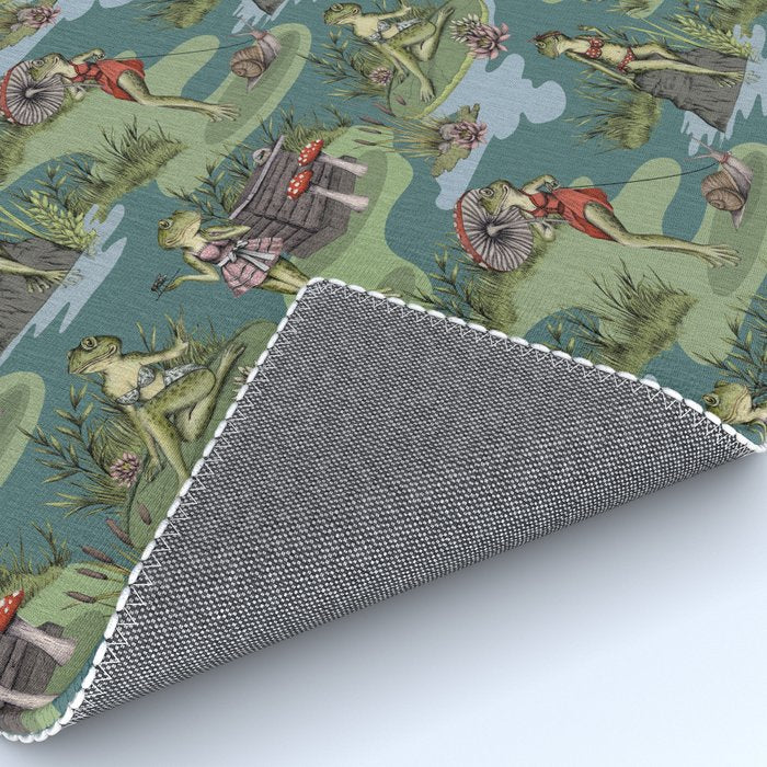 Vintage Pin-Up Girl Frogs Rug Gallery Image 4
