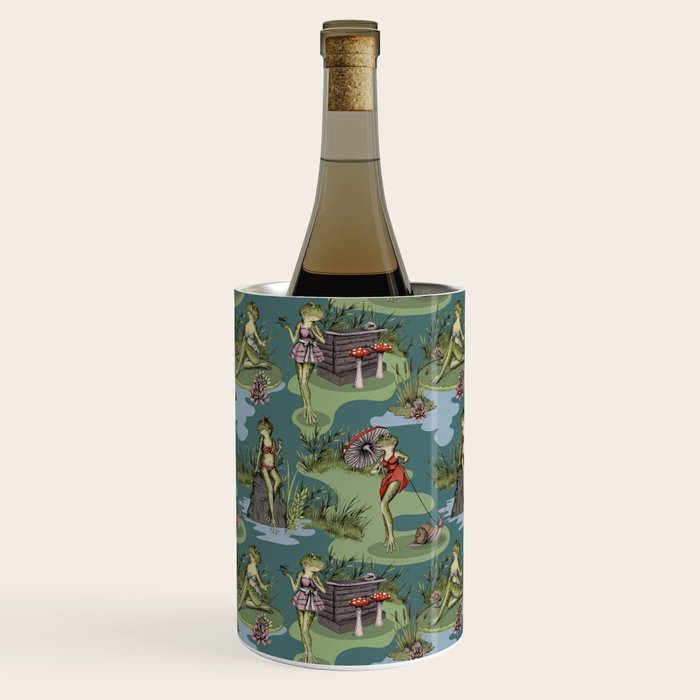 Vintage Pin-Up Girl Frogs Wine Chiller Gallery Image 2