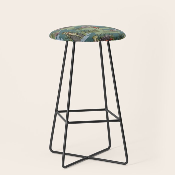 Vintage Pin-Up Girl Frogs Stool Gallery Image 1