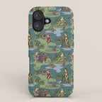 Vintage Pin-Up Girl Frogs iPhone Case Gallery Image 1