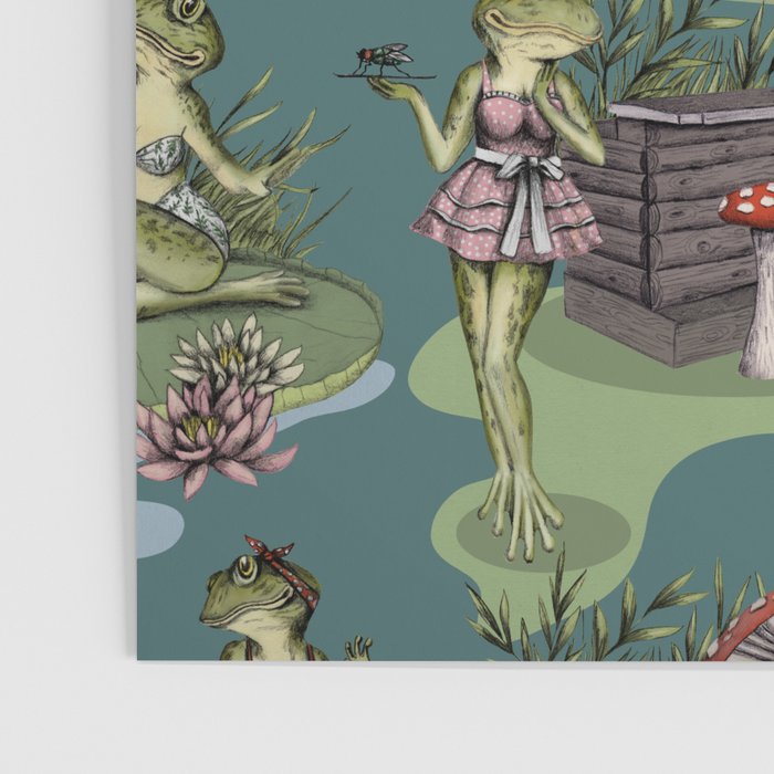 Vintage Pin-Up Girl Frogs Poster Gallery Image 3