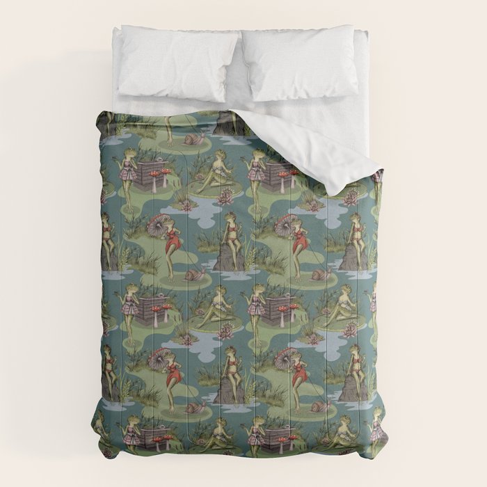 Vintage Pin-Up Girl Frogs Comforter Gallery Image 6