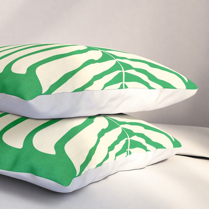 JAZZ FERNS 04 | Pine Green Matisse Edition Pillow Sham Gallery Image 3