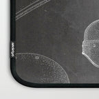 Baseball Helmet Patent - Baseball Player Art - Black Chalkboard Laptop Sleeve Gallery Image 3
