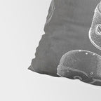 Baseball Helmet Patent - Baseball Player Art - Black Chalkboard Pillow Sham Gallery Image 4