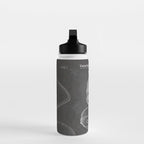 Baseball Helmet Patent - Baseball Player Art - Black Chalkboard Water Bottle Gallery Image 3