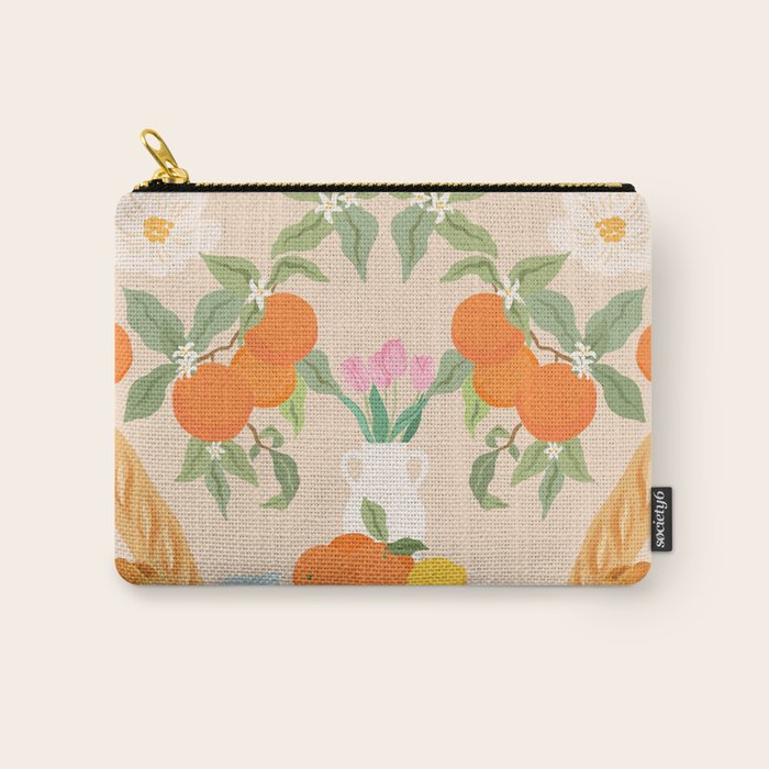 Breakfast and Flowers  Carry All Pouch Gallery Image 1