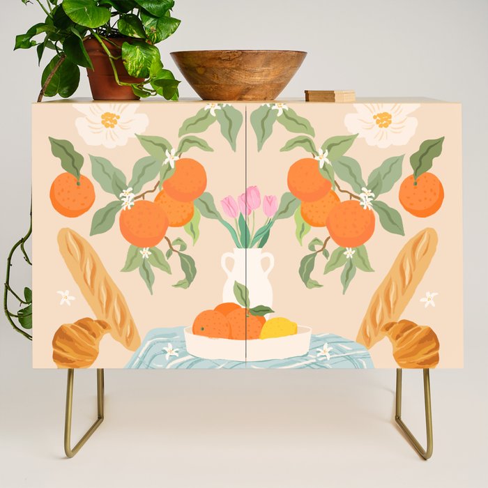 Breakfast and Flowers  Credenza Gallery Image 1