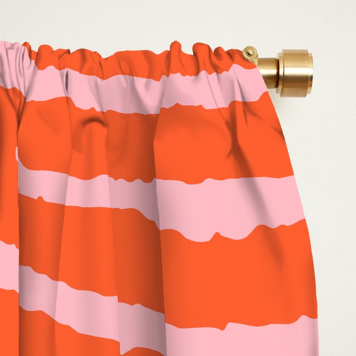 Zebra Orange and Pink 241 Window Curtain Gallery Image 2
