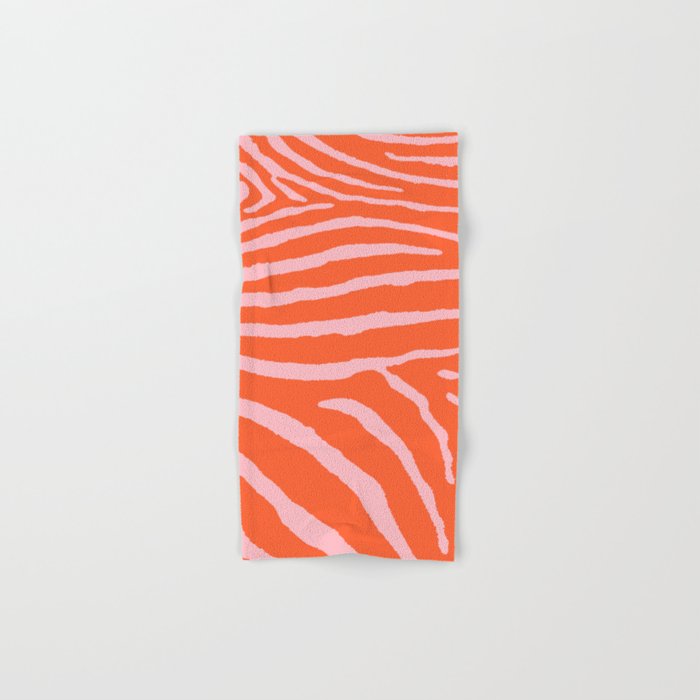 Zebra Orange and Pink 241 Bath Towel Gallery Image 1