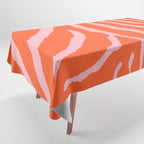 Zebra Orange and Pink 241 Tablecloth Gallery Image 1