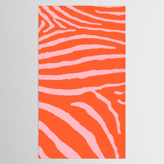 Zebra Orange and Pink 241 Tablecloth Gallery Image 2