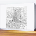 Grand Rapids White Map Wall Mural Gallery Image 2