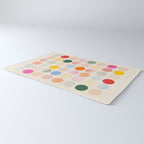 Retro Geometric Circles: Peach Bauhaus Edition Rug Gallery Image 3