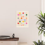 Retro Geometric Circles: Peach Bauhaus Edition Poster Gallery Image 2