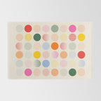Retro Geometric Circles: Peach Bauhaus Edition Rug Gallery Image 2