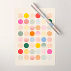 Retro Geometric Circles: Peach Bauhaus Edition Wrapping Paper Gallery Image 1