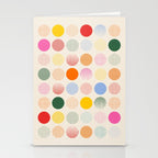 Retro Geometric Circles: Peach Bauhaus Edition Stationery Card Gallery Image 2