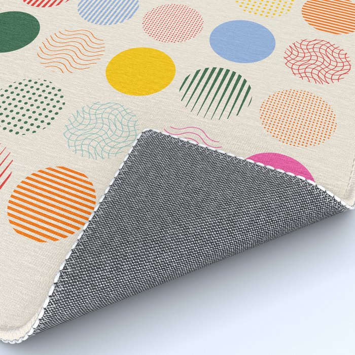 Retro Geometric Circles: Peach Bauhaus Edition Rug Gallery Image 4