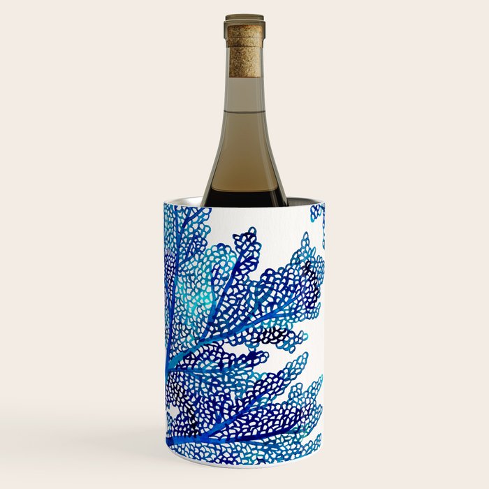 Sea Fan Coral - Blue OmbrÃ© Wine Chiller Gallery Image 1