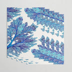 Sea Fan Coral - Blue OmbrÃ© Wrapping Paper Gallery Image 3