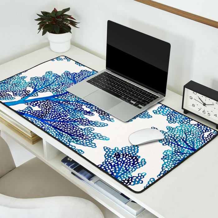 Sea Fan Coral - Blue OmbrÃ© Desk Mat Gallery Image 2